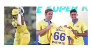Shaik Rasheed Shines in CSK Colors: IPL 2025 में LSG के खिलाफ़ संघर्ष में 27 रन की शानदार पारी शेख रशीद ने आईपीएल 2025 के 30वें मैच में लखनऊ सुपर जायंट्स के खिलाफ चेन्नई सुपर किंग्स के लिए 27 रनों की पारी के दौरान एक स्टाइलिश शॉट खेला।