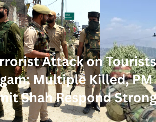 Terrorist Attack on Tourists in Pahalgam: Multiple Killed, PM Modi, Amit Shah Respond Strongly 22 अप्रैल, 2025 को पर्यटकों पर हुए घातक आतंकी हमले के बाद जम्मू और कश्मीर के पहलगाम में सुरक्षा बल तैनात किए गए।