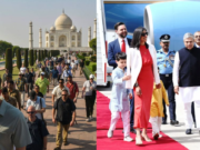 10 Unforgettable Moments: Elon Musk Hails Taj Mahal After JD Vance’s Powerful Family Visit to India अमेरिकी उपराष्ट्रपति जेडी वेंस भारत दौरे के दौरान पत्नी उषा और बच्चों के साथ ताजमहल देखने गए; एलन मस्क ने स्मारक की प्रशंसा दुनिया के अजूबों में से एक के रूप में की।