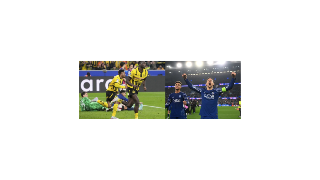 Lamine Yamal challenged by Ramy Bensebaini during Barcelona vs Dortmund Champions League quarterfinal 2025