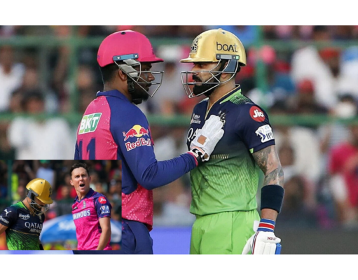 Virat Kohli’s Heartbeat Check Incident With Sanju Samson:आरसीबी बनाम आरआर आईपीएल 2025 Clash विराट कोहली ने आरसीबी बनाम आरआर आईपीएल 2025 मैच के दौरान संजू सैमसन से अपने दिल की धड़कन जांचने के लिए कहा