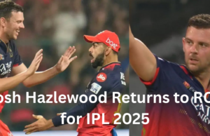 Josh Hazlewood Returns to RCB for IPL 2025: 7 Key Facts Fans Must Know ऑस्ट्रेलिया के तेज गेंदबाज जोश हेजलवुड कंधे की चोट से उबरने के बाद आईपीएल 2025 के बाकी बचे मैचों के लिए रॉयल चैलेंजर्स बेंगलुरु में वापस आ गए हैं।